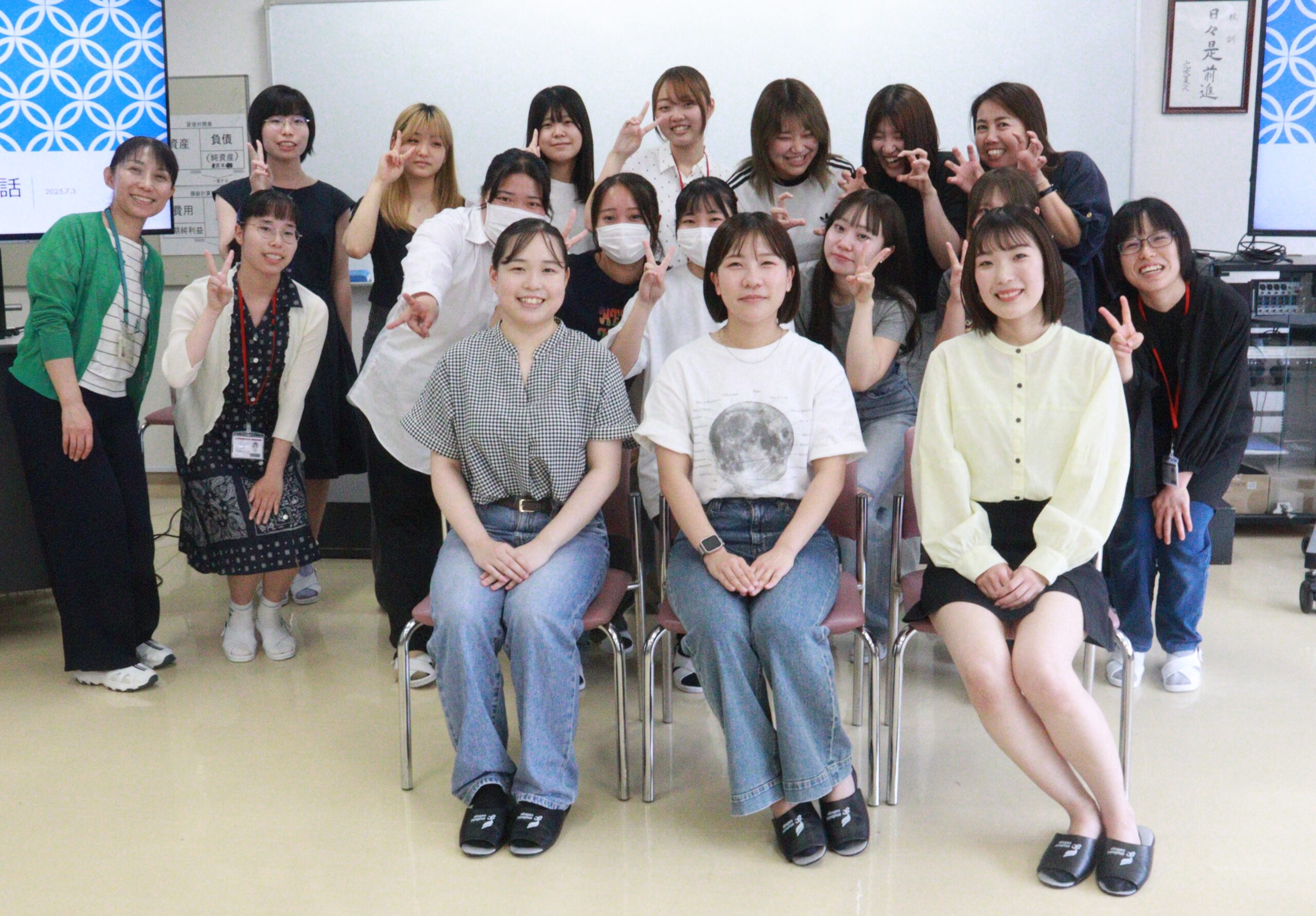 後輩、先生たちと一緒に✨