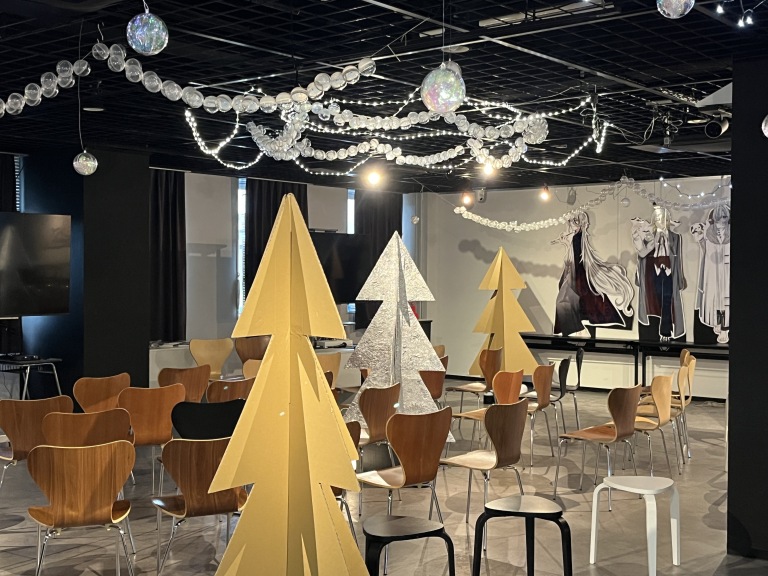 オープンキャンパス会場をXmas空間にデザインしました