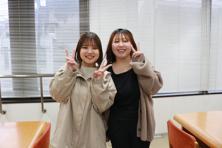 卒業生が遊びに来てくれました😁（未来創造ビジネス学科）